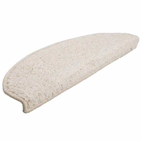 vidaXL Stair Mats 30 pcs 65x21x4 cm White Half Round Large