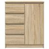 vidaXL Sideboard with Drawers Sonoma Oak 71x35x84 cm Engineered Wood