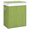 vidaXL Bamboo Laundry Basket Green 83 L