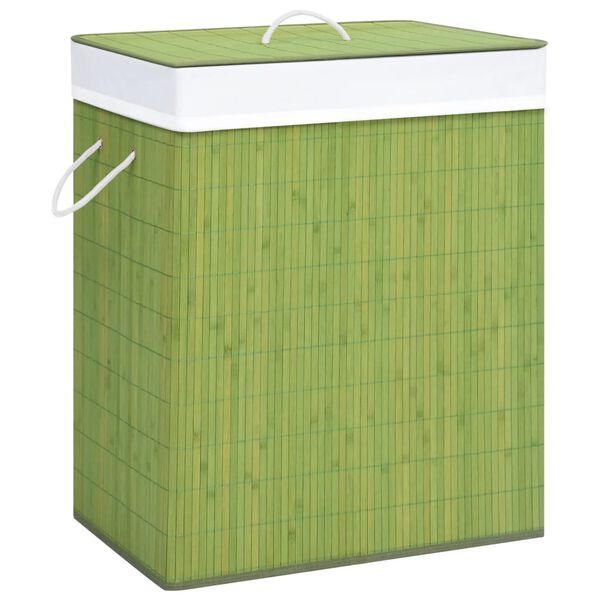 vidaXL Bamboo Laundry Basket Green 83 L