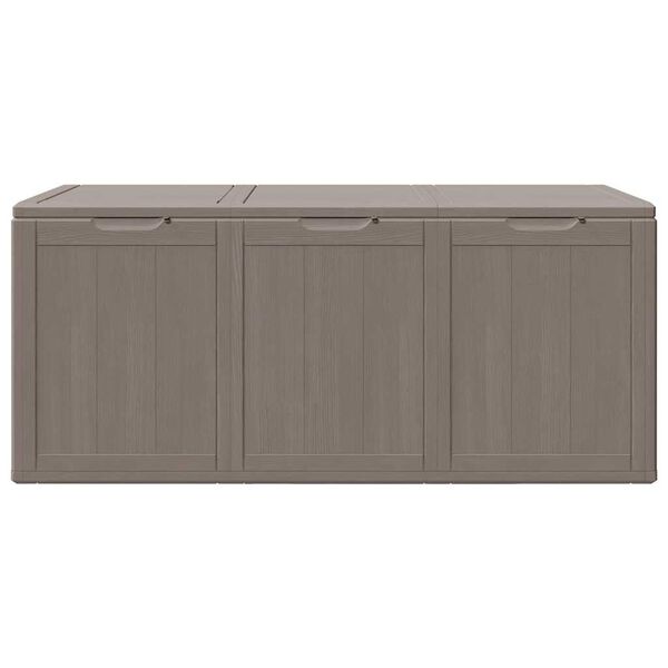 vidaXL Garden Storage Box 270L Brown PP Wood Look