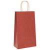 vidaXL Paper Bags 250 pcs with Handles Red 21x11x36 cm