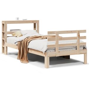 vidaXL Bed Frame with Headboard without Mattress 75x190 cm Small Single