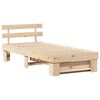 vidaXL Bed Frame with Headboard Natural 90 x 200 cm Solid Pine Wood