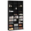 vidaXL CD Cabinet Black oak 101 x 23 x 177.5 cm Engineered Wood