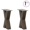 vidaXL Coffee Table Legs X-Shaped 2 pcs Natural Steel 38x(42-43) cm Steel
