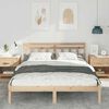 vidaXL Bed Frame Brown 140 x 200 cm Solid Pine Wood
