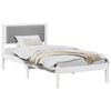 vidaXL Bed Frame with Upholstered Headboard Light Grey 90 x 200 cm