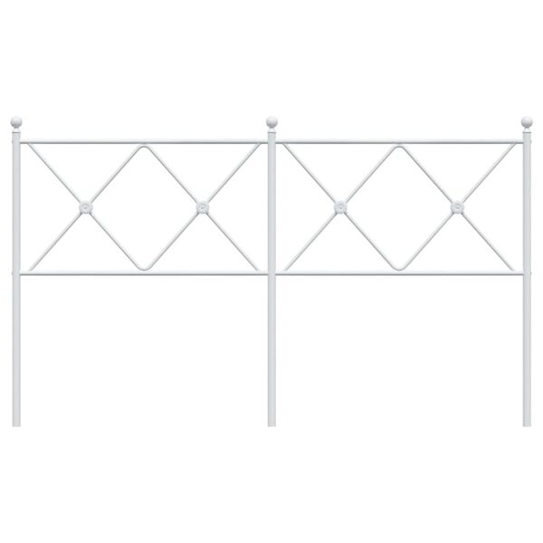 vidaXL Metal Headboard White 160cm