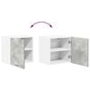 vidaXL Hanging Cabinet 2 pcs Concrete Grey and White 40 x 31 x 40 cm