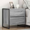 vidaXL Bedside Table Grey Sonoma 50 x 39.5 x 50 cm Engineered Wood