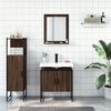 vidaXL 3 Piece Bathroom Cabinet Set Brown Oak Engineered Wood