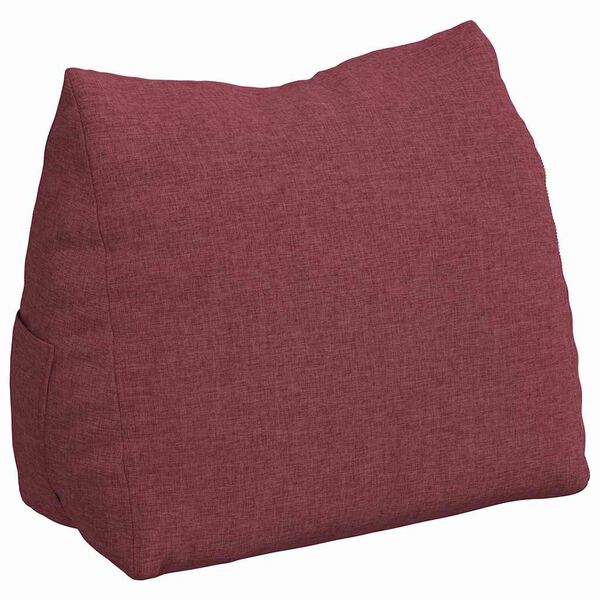 vidaXL Back Pillow Wine Red 45 x 20 x 35 cm Fabric