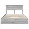 vidaXL Storage Bed Grey Sonoma 150 x 200 cm Engineered Wood