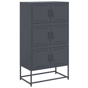 vidaXL Sideboard Anthracite 68,5x38,5x123,5 cm Steel