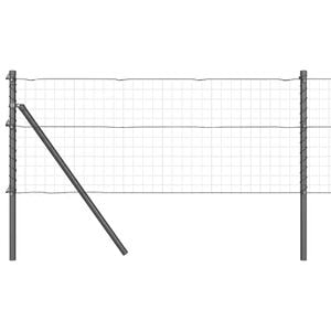 vidaXL Embedded Fence Post 13 pcs Grey Powder-Coated Steel