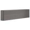 vidaXL Garden Raised Bed Galvanised Steel 260x40x68 cm Grey