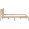 vidaXL Bed Frame Brown 120 x 190 cm Solid Pine Wood