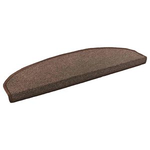 vidaXL Self-adhesive Stair Mats 15 pcs 80 x 24.5 x 3.5 cm Coffee Brown