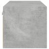 vidaXL Wall Cabinet with Glass Doors Concrete Grey 102x37x35 cm