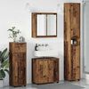 vidaXL Bathroom Furniture Set with Door 4 pcs Old Wood Engineered Wood