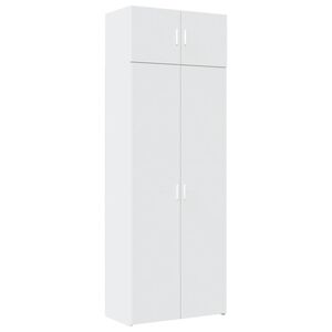 vidaXL Storage Cabinet White 80x42.5x225 cm Engineered Wood