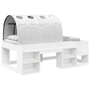 vidaXL Bed Frame with Tunnel White 75 x 190 cm Engineered Wood