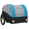 vidaXL Bike Trailer Black and Blue 45 kg Iron