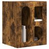 vidaXL Bedside Table Smoked Oak 40 x 35 x 50 cm Engineered Wood