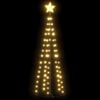 vidaXL Christmas Tree | Black, Warm White | PVC, Metal | Medium | Foldable