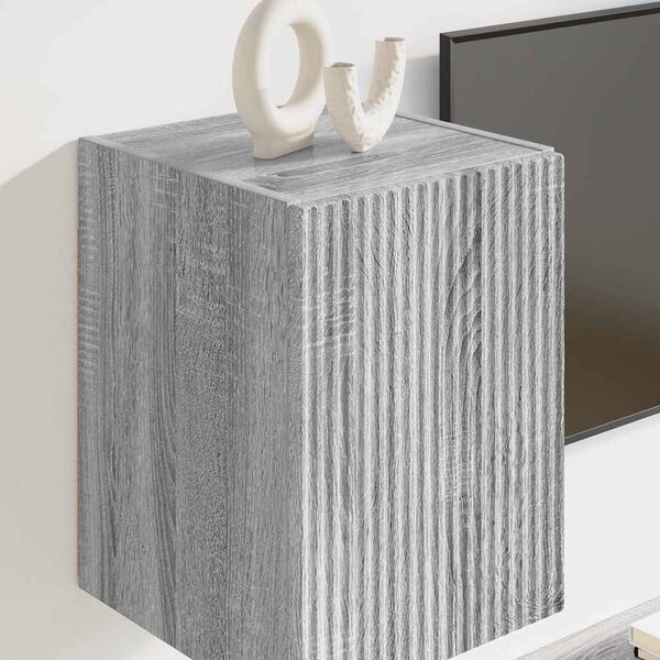 vidaXL TV Wall Cabinet Grey Sonoma 30 x 31 x 40 cm Engineered Wood