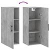 vidaXL Wall Mounted Cabinet Concrete Grey 34.5x34x90 cm