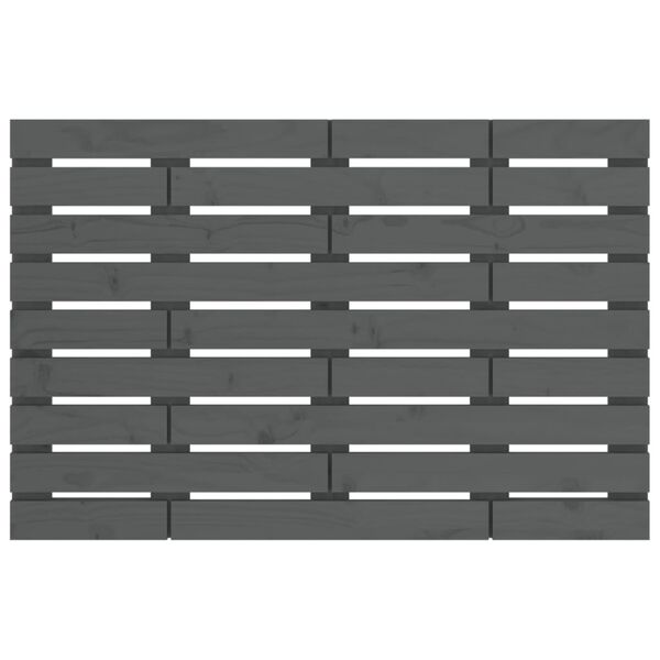 vidaXL Wall Headboard Grey 96x3x63 cm Solid Wood Pine
