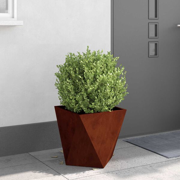 vidaXL Planter 2 pcs Rusty 40 x 40 x 40 cm Weathering Steel