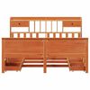 vidaXL Bookcase Bed without Mattress Wax Brown 140x190 cm Solid Wood Pine