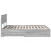 vidaXL Bed Frame with Drawer Grey Sonoma 150 x 200 cm Engineered Wood