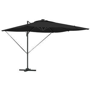 vidaXL Parasol Black 286 x 285 x 270 cm Aluminium