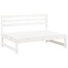 vidaXL Garden Middle Sofas 2 pcs White 120x80 cm Solid Wood Pine