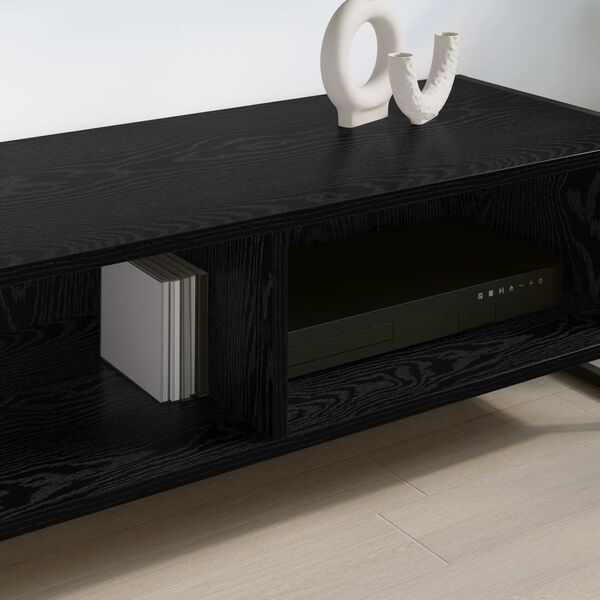 vidaXL TV Cabinet Black Oak 100 x 36.5 x 30.5 cm Engineered Wood