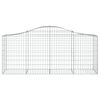 vidaXL Arched Gabion Baskets 12 pcs 200x50x80/100 cm Galvanised Iron