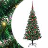 vidaXL Artificial Pre-lit Christmas Tree Green 120 cm PVC and Metal