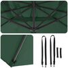 vidaXL Roma Parasol Green 286 x 285 x 265 cm Polyester and Aluminium