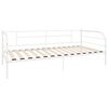 vidaXL DayBed Frame without Mattress White Metal 90x200 cm
