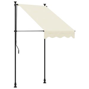 vidaXL Retractable Awning Cream 100x150 cm Fabric and Steel
