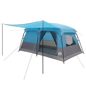 vidaXL Family Tent 10-Person Blue Polyester and Steel