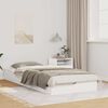 vidaXL Bed Frame White 100 x 210 cm Solid Pine Wood