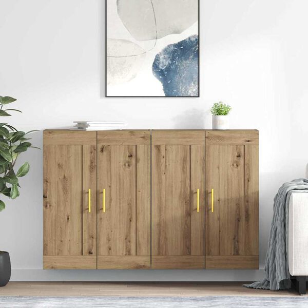vidaXL Wall-mounted Cabinet 2 pcs Artisan Oak 69.5 x 34 x 90 cm