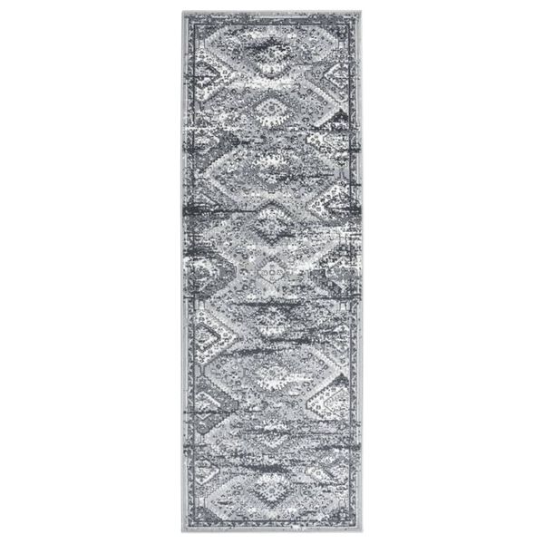 vidaXL Runner Rug BCF Oriental Grey 80x250 cm