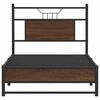 vidaXL Bed Frame without Mattress Brown Oak 90x200 cm Engineered Wood