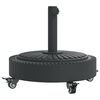 vidaXL Parasol Base with Wheels for &Oslash;38 / 48 mm Poles 27 kg Round